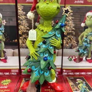 New Holiday Grinch Stealing Tree Statue by Jim Shore